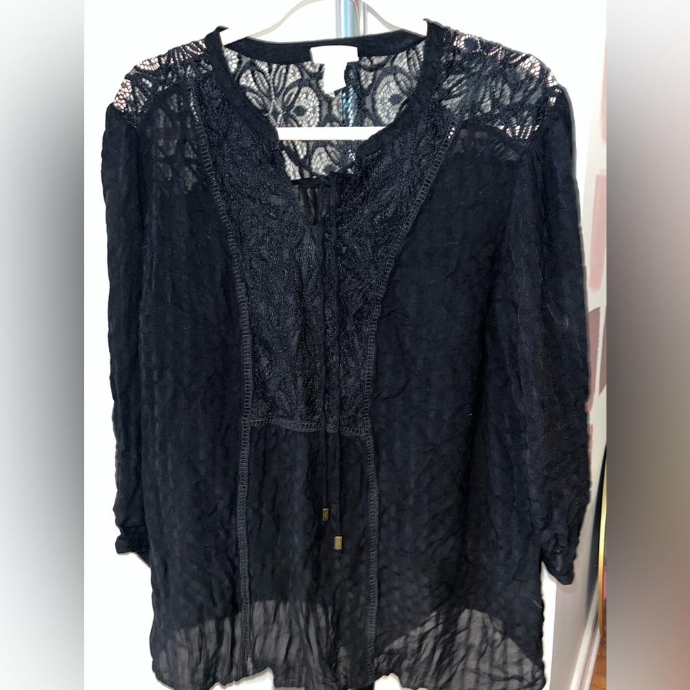 Black sheer top